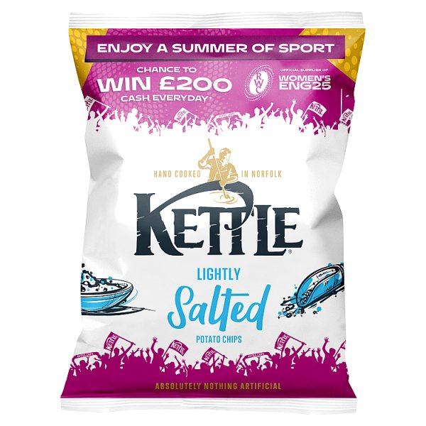 Kettle Lightly Salted Potato Chips 40g Case of 18