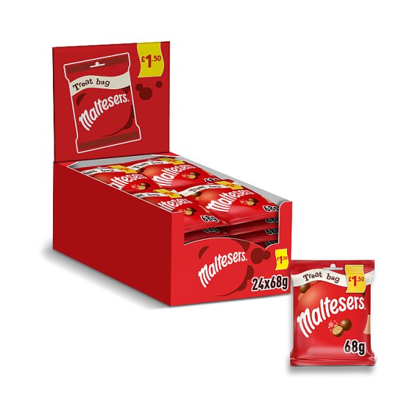 Maltesers Milk Chocolate & Honeycomb Bites Treat Bag £1.50 PMP 68g Case of 24