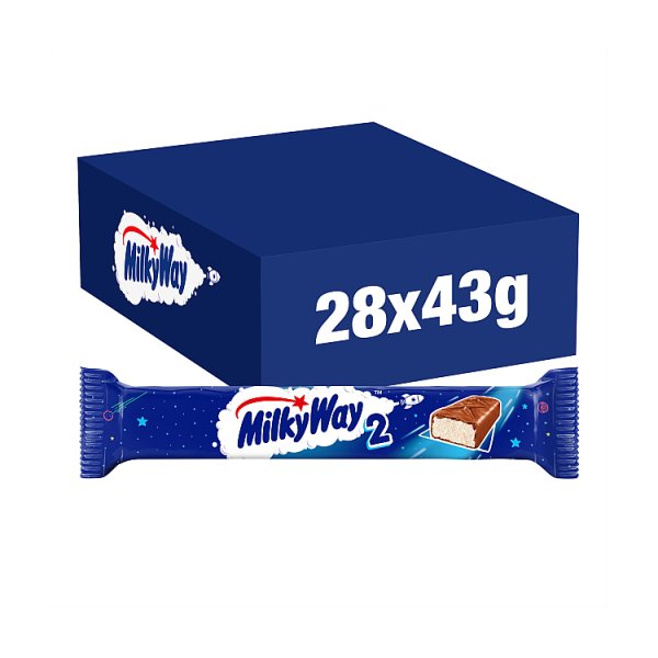 Milky Way Nougat & Milk Chocolate Snack Bar 43g Case of 28