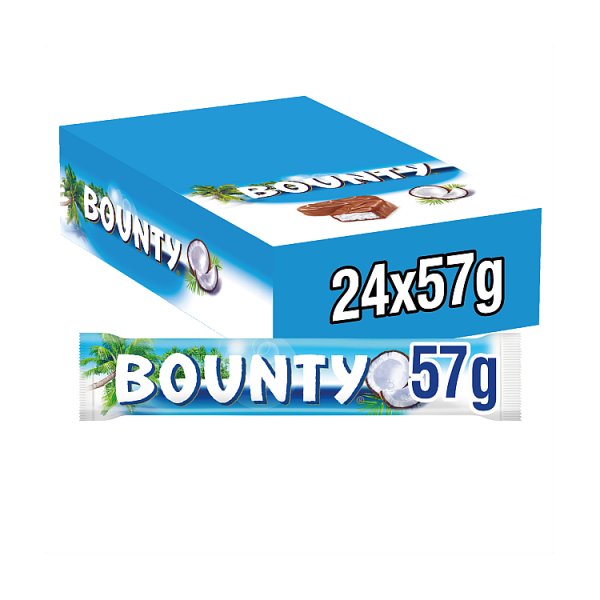Bounty Coconut & Milk Chocolate Snack Bar Duo 57g Case of 24