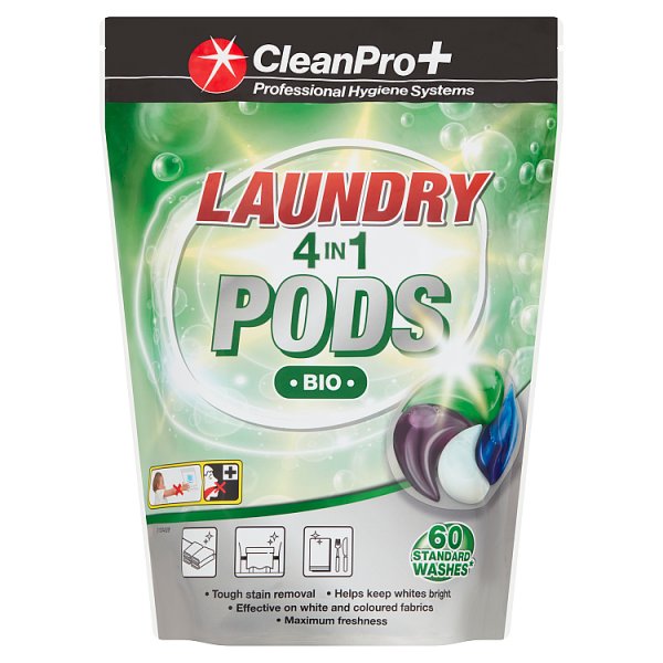CleanPro+ Laundry 4 in 1 Pods Bio 1.62kg Case of 1 Clean Pro+