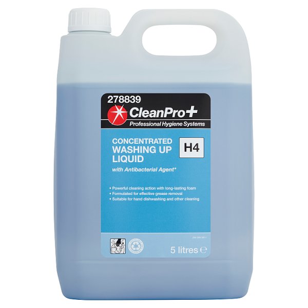 CleanPro+ Concentrated Washing Up Liquid H4 5 Litres Case of 2 CleanPro+
