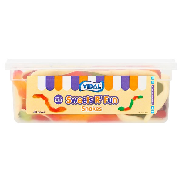 Vidal Sweets R' Fun Snakes 60 Pieces 720g Case of 6