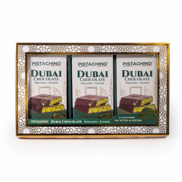 Pistachino Dubai Bar Gift Set, 3x185g