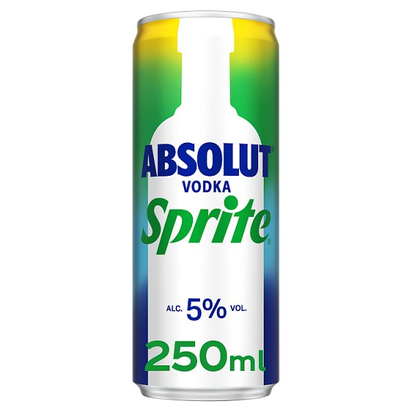 Absolut Vodka & Sprite 250ml Case of 12