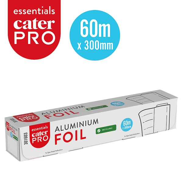 CaterPro Essentials Aluminium Foil 60m x 300mm x 12