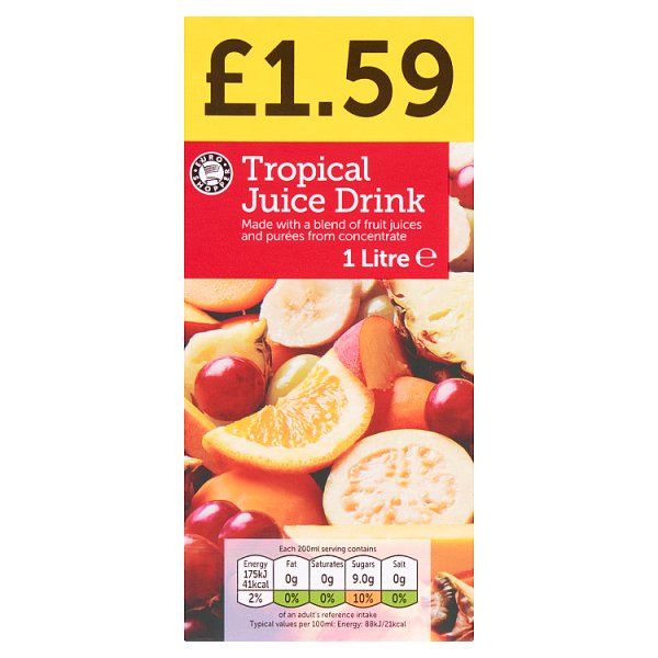 Euro Shopper Tropical Juice Drink 1 Litre x 12