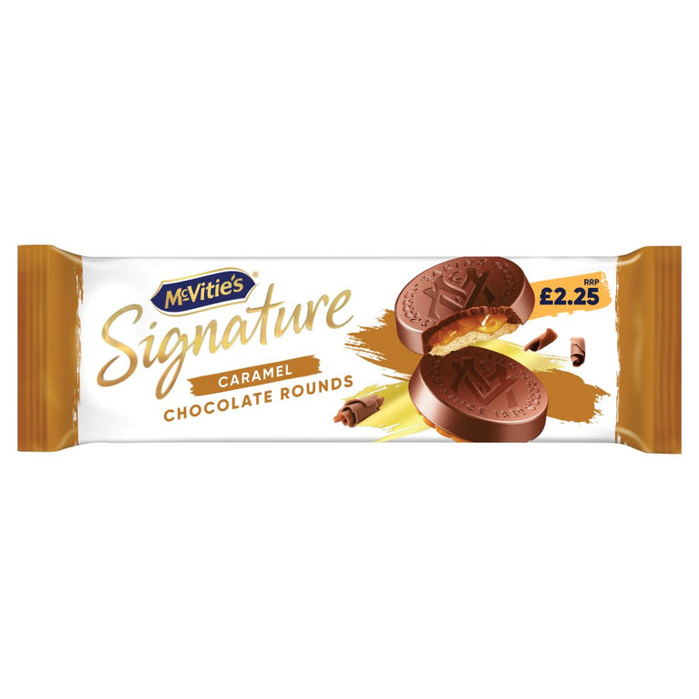 McVitie's Signature Caramel Chocolate Rounds 109g x 15 PMP £2.25