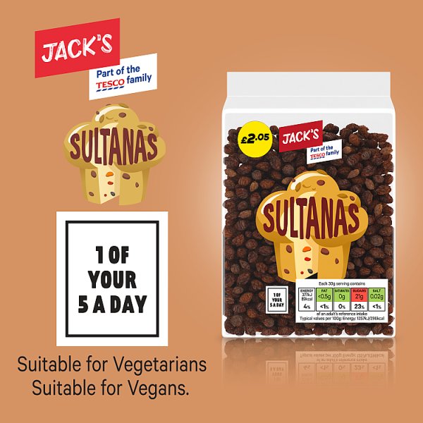 Jack's Sultanas 375g x 6