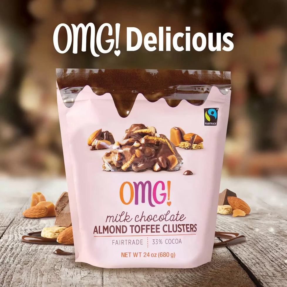 OMG! Milk Chocolate Almond Toffee Clusters, 680g