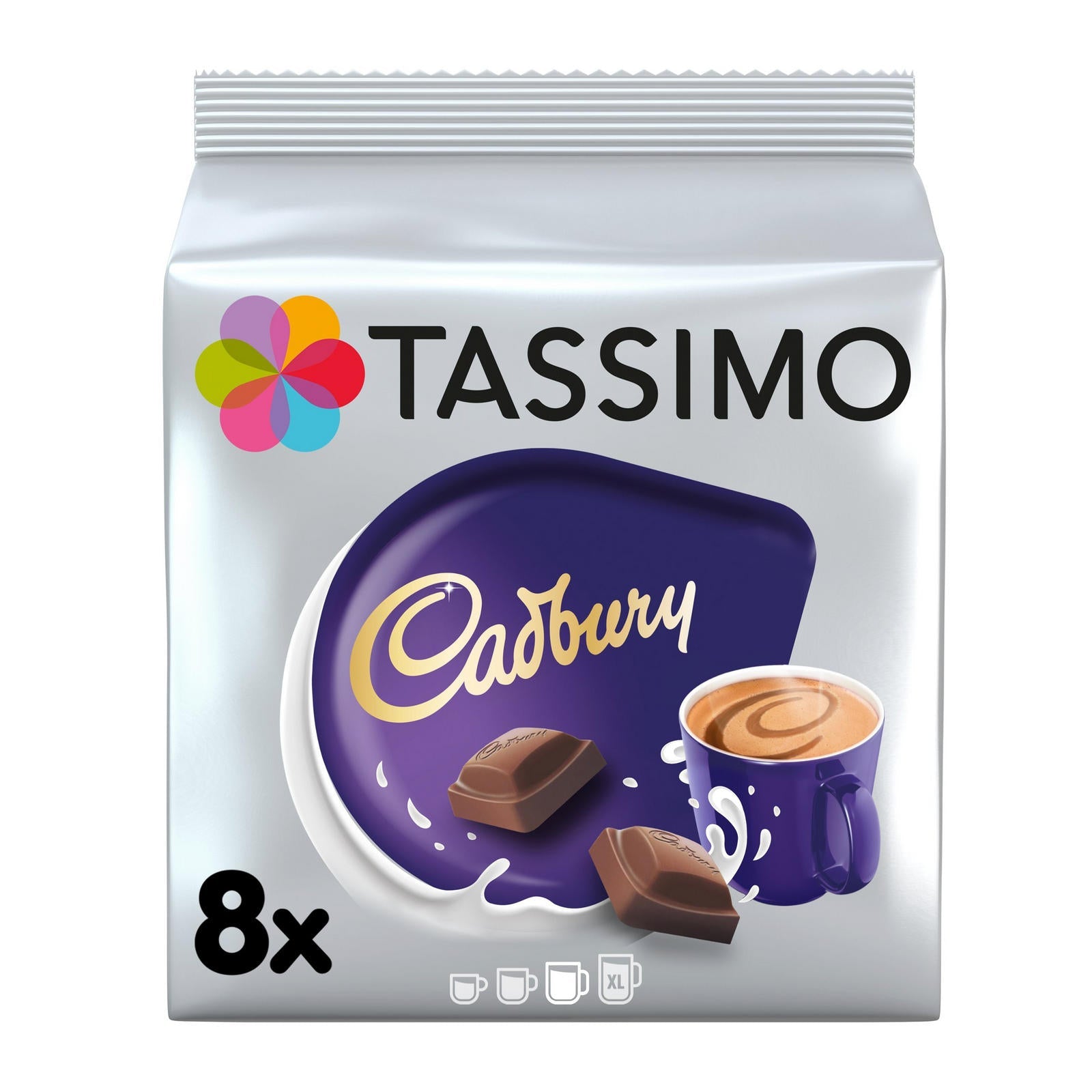 Tassimo Cadbury Hot Chocolate Pods x8 British Hypermarket uk