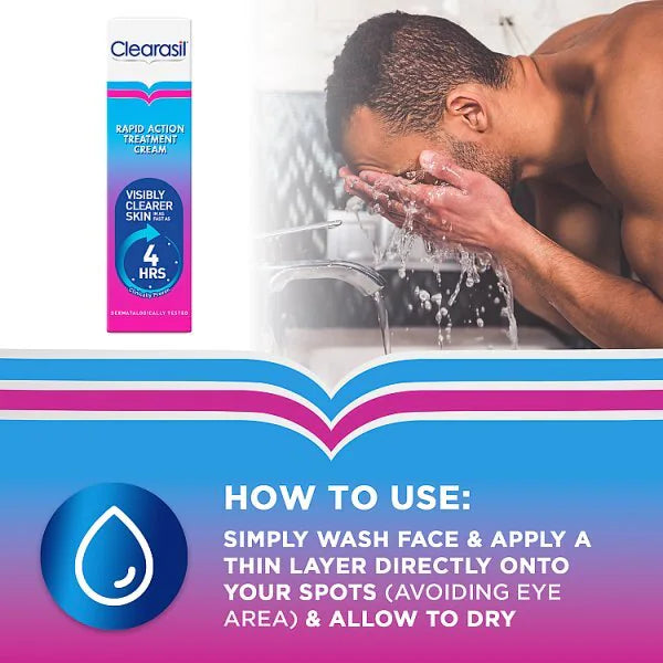 Clearasil Rapid Action Spot Treatment Face Cream 25ml x 12