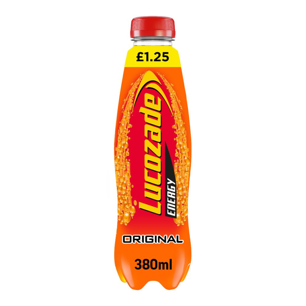 Lucozade Energy Drink Original 380ml [PM £1.25 ], Case of 24 Lucozade