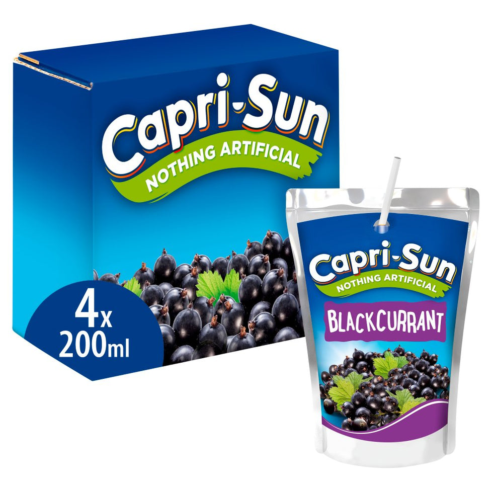 Capri-Sun Blackcurrant 4 x 200ml, case of 8 Capri-Sun