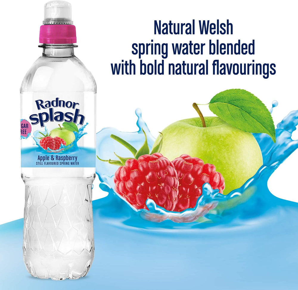 Radnor Splash Apple & Raspberry Sugar Free Flavoured Water 500ml, Case of 12 Randor Splash