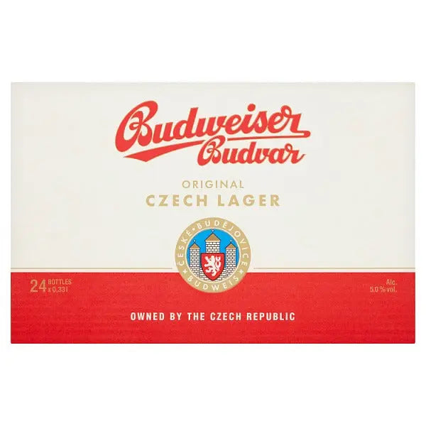 Budweiser Budvar Original Czech Lager 330ml, Case of 24 Budweiser Budvar
