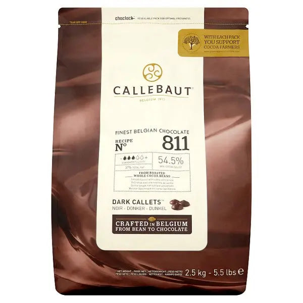Callebaut Finest Belgian Chocolate Dark Callets 2.5kg Callebaut