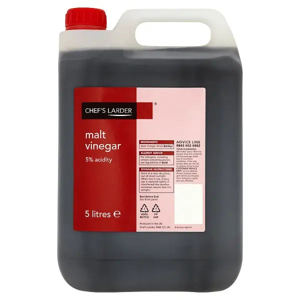 Chef's Larder Malt Vinegar 5 Litres, Case of 4 Chef's Larder