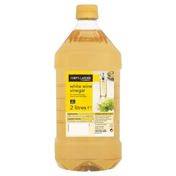 Chef's Larder White Wine Vinegar 2 Litres, Case of 6 Chef's Larder