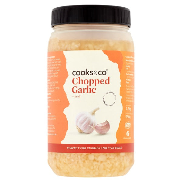 Cooks & Co Chopped Garlic in Oil 1.2kg, Case of 4 Cooks & Co