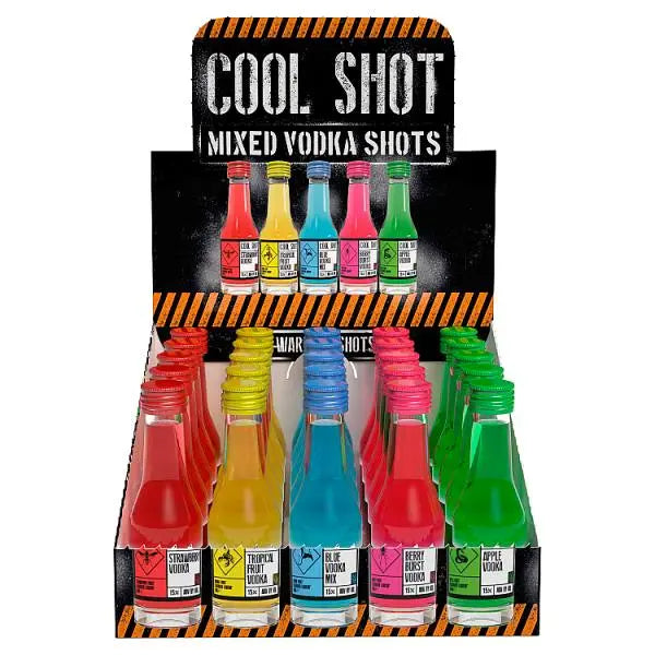 Cool Shot Mixed Vodka Shots 25 x 20ml. Party Pack Cool Shot