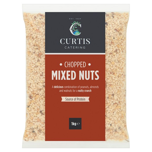 Curtis Catering Chopped Mixed Nuts 1kg, Case of 6 British Hypermarket-uk Curtis Catering