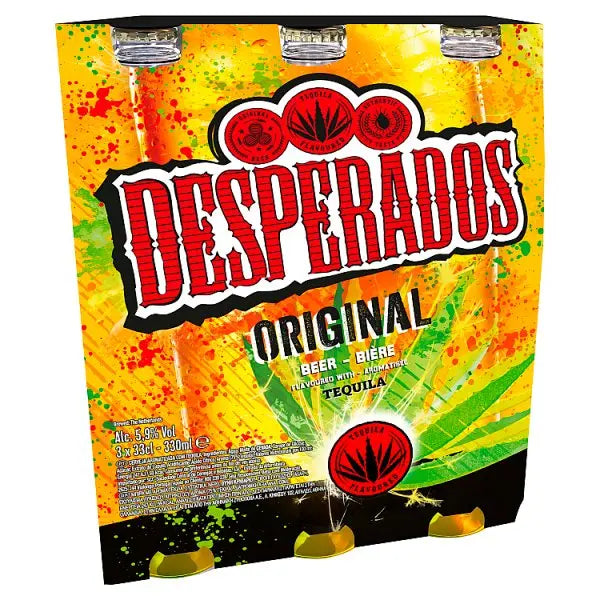 Desperados Tequila Lager Beer 3 x 330ml Bottles, Case of 8 Desperados