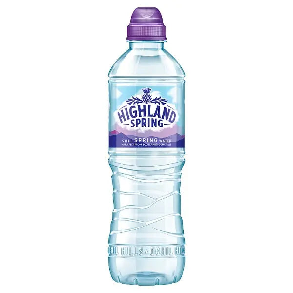 Highland Spring Still Spring Water Sports Cap 500ml, Case of 24 (OFFER) Highland Spring