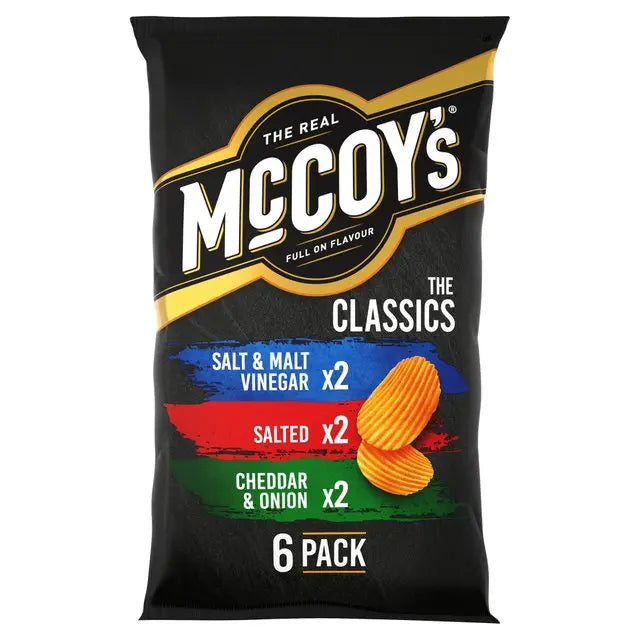 McCoy's Classic Variety Multipack Crisps 6 Pack, Case of 20 McCoy's