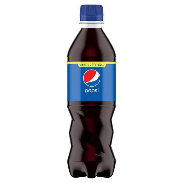 Pepsi 500ml pm1.15, Case of 12 British Hypermarket-uk Pepsi