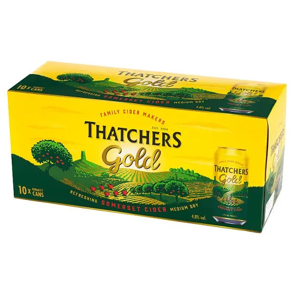 Thatchers Gold Cider 2 x 10 x 440ml British Hypermarket-uk Thatchers