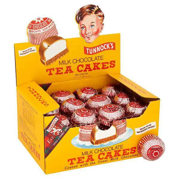 Tunnock's Milk Chocolate Tea Cakes 36 x 24g, Case of 36 Tunnock's