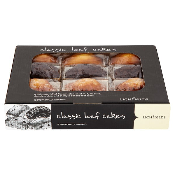 Lichfields Mixed Loaf Cakes, Case of 12 x 78g Lichfields