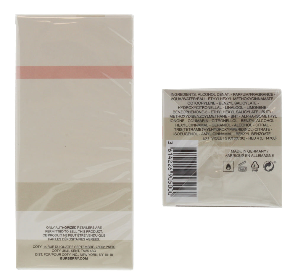 Burberry touch top ingredients