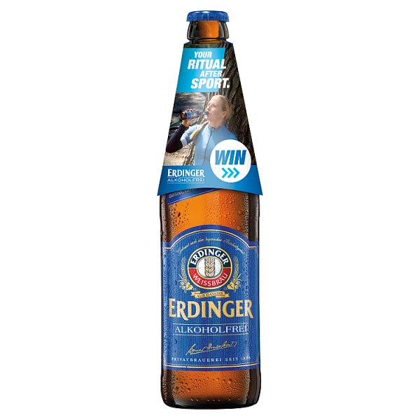 Erdinger Alkoholfrei Low Alcohol Wheat Beer 500ml Bottle Case of 12