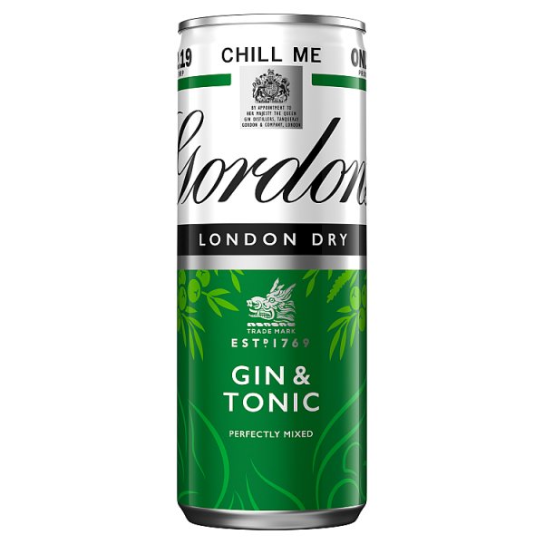 Gordon's Gin & Tonic 5% vol 250ml Can £2.19 PMP Case of 12