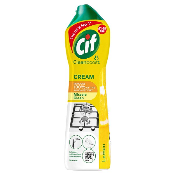 Cif Cream Cleaner Lemon 500 ml Case of 8 Cif