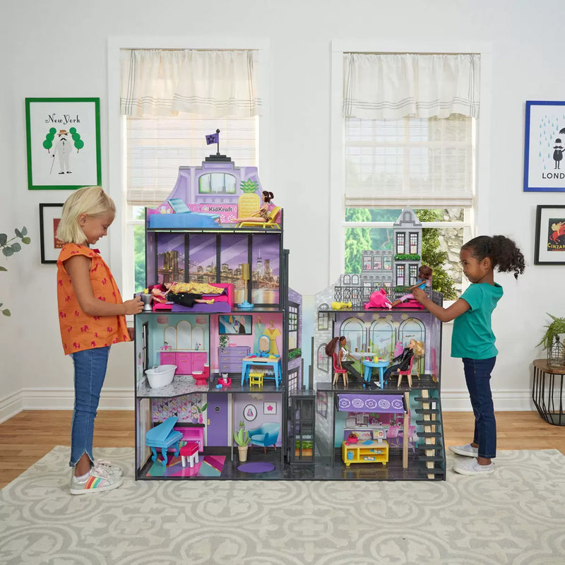 KidKraft 2 In 1 Penthouse & Cafe Dollhouse (3+ Years) Step2
