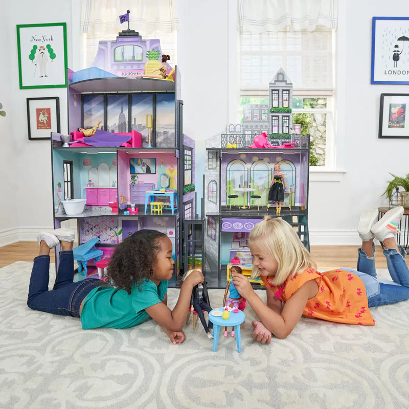 KidKraft 2 In 1 Penthouse & Cafe Dollhouse (3+ Years) Step2