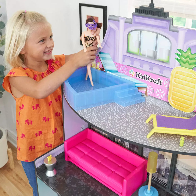 KidKraft 2 In 1 Penthouse & Cafe Dollhouse (3+ Years) Step2