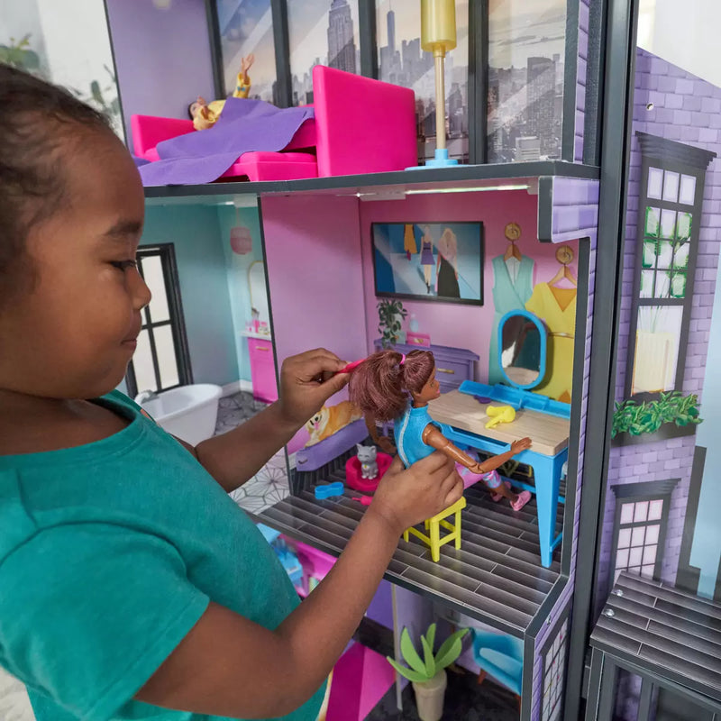 KidKraft 2 In 1 Penthouse & Cafe Dollhouse (3+ Years) Step2