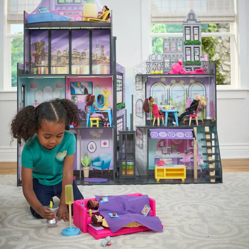 KidKraft 2 In 1 Penthouse & Cafe Dollhouse (3+ Years) Step2