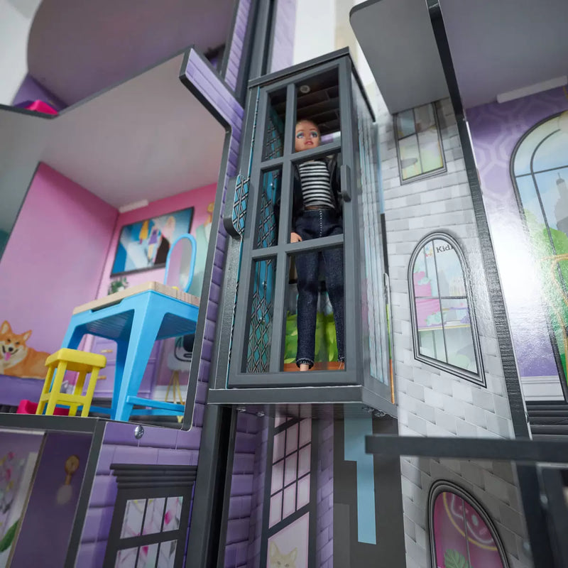 KidKraft 2 In 1 Penthouse & Cafe Dollhouse (3+ Years) Step2