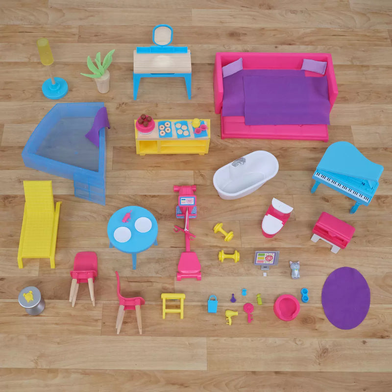 KidKraft 2 In 1 Penthouse & Cafe Dollhouse (3+ Years) Step2