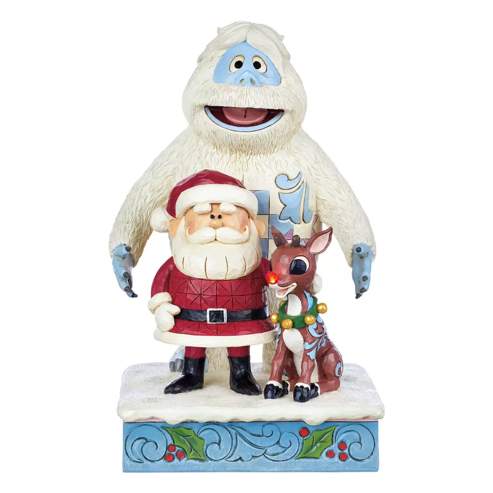 12.5 inch Rudolph, Bumble, & Santa Figurine Designed by Jim Shore