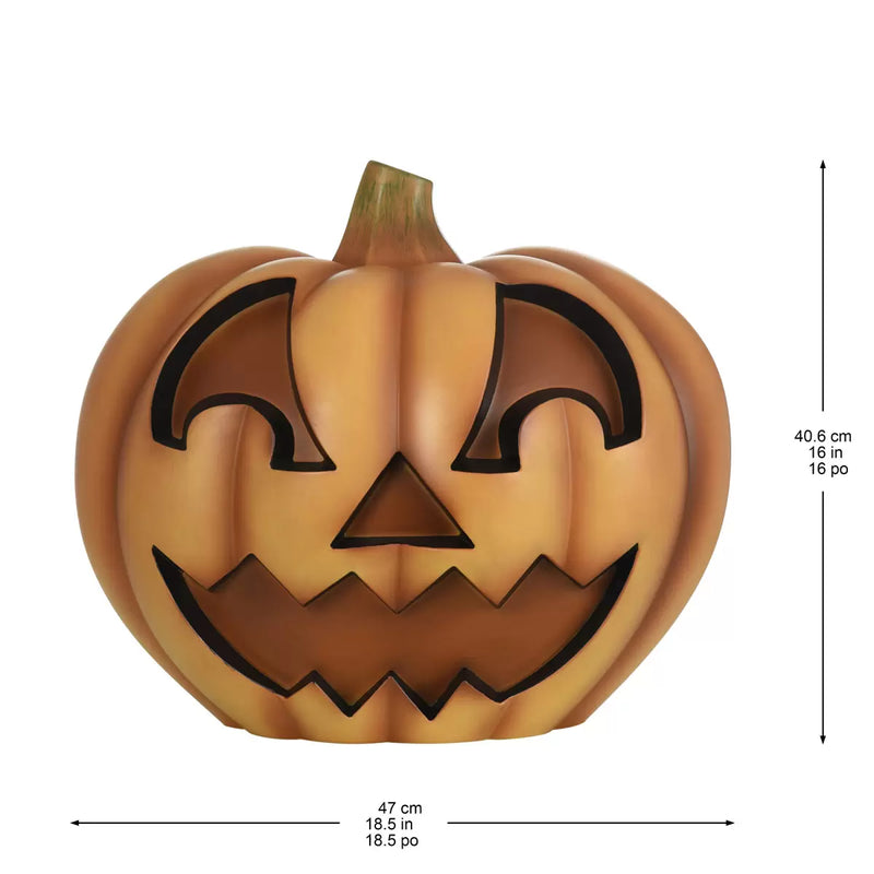 Halloween 18.5 Inch (47cm) Pumpkin with Flickering Flame and Sound British Hypermarket-uk