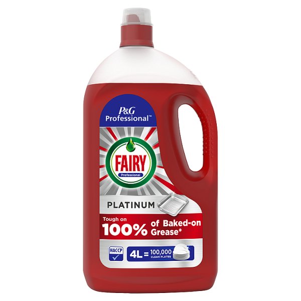 Fairy Professional Platinum Washing Up Liquid, 4L Case of 2 Fairy