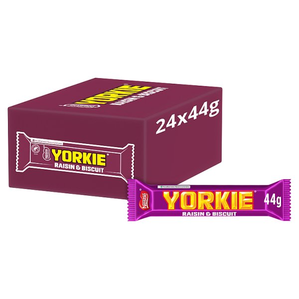 Yorkie Raisin & Biscuit Chocolate Bar 44g Case of 24