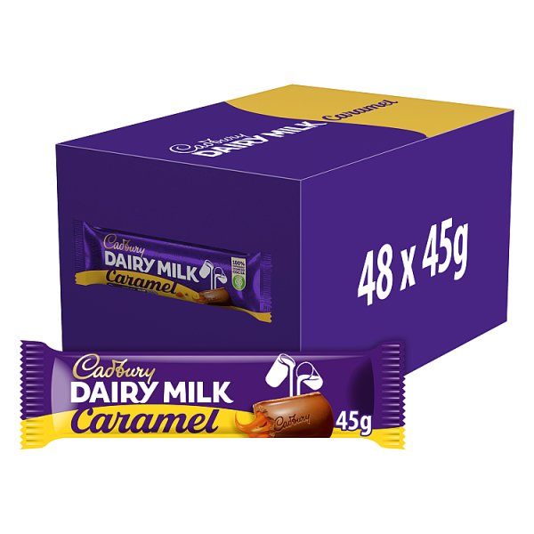 Cadbury Dairy Milk Caramel Chocolate Bar 45g Case of 48