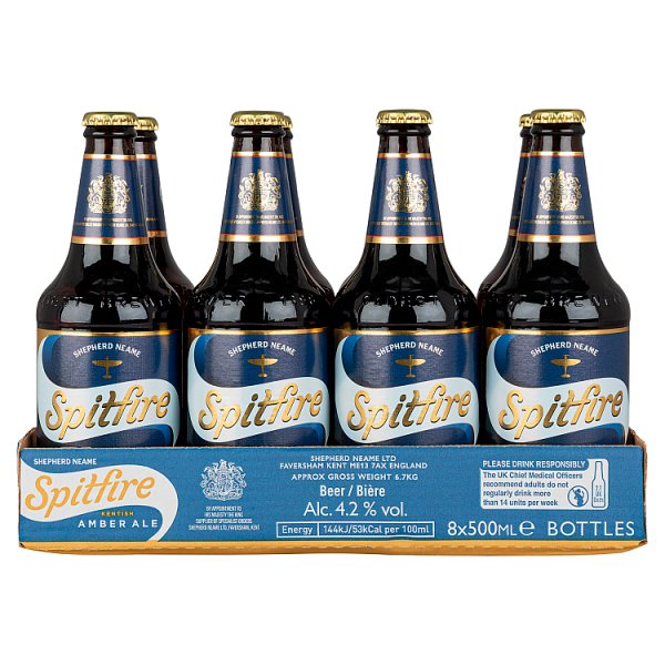 Spitfire Shepherd Neame Amber Ale 500ml x 8